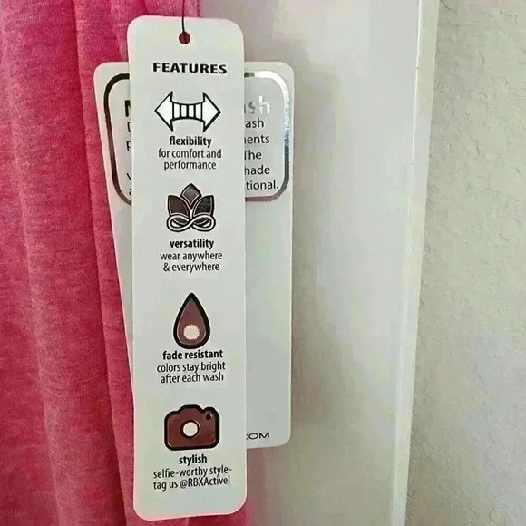 NWT RBX Women's Plus Activewear Short Sleeve Pink Top 3X Workout Exercise - Picture 6 of 7